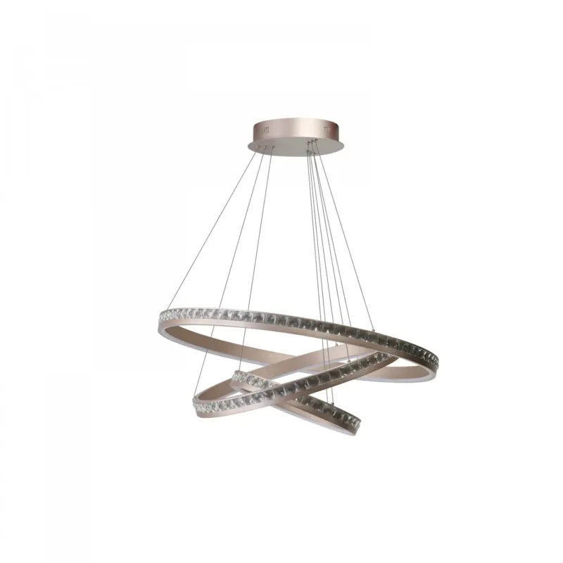 Azzardo Lampa wisząca złota kryształowa 3-pierścieniowa AZ6769 z serii CAMELIA Kup teraz