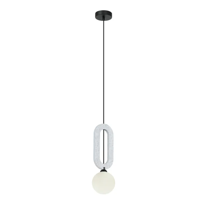 Lampa wisząca szara filcowa z kulistym kloszem PND-59839-1-LGR z serii Masso - Lampy Italux Tylko dziś