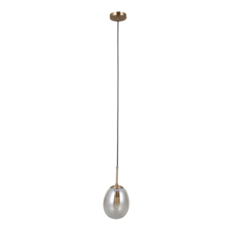 Najlepsza cena Lampa wisząca złota szklana 15cm PND-40825-1-GD z serii Meolo - Lampy Italux