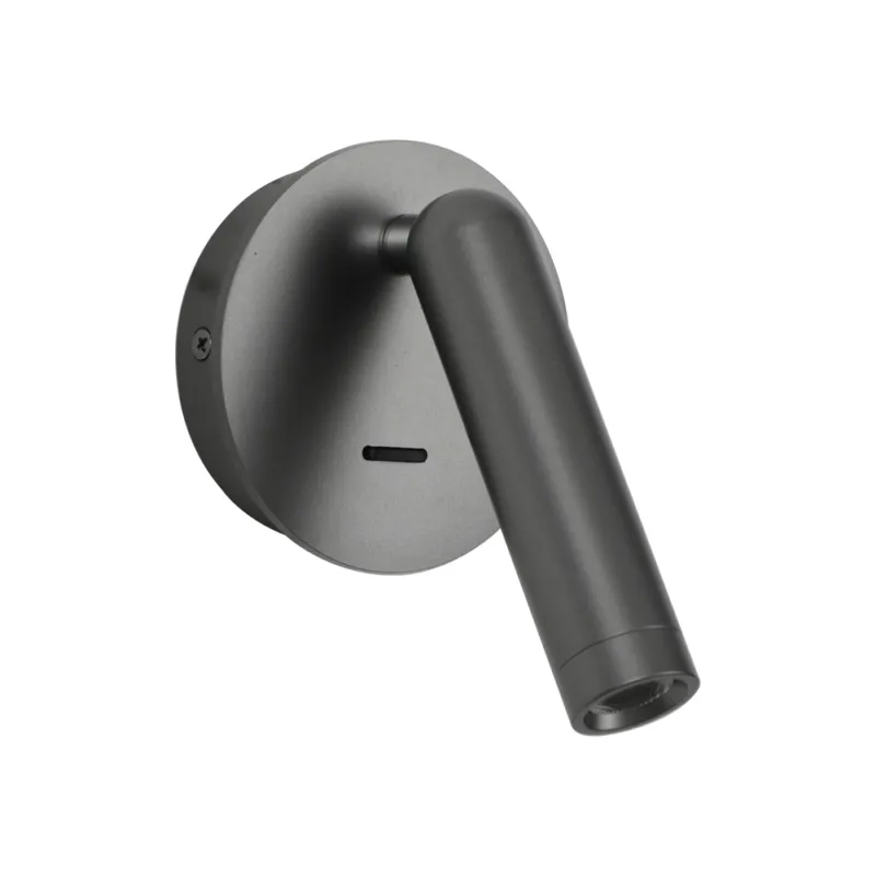 Kinkiet aluminiowy szary punktowy LED WL-64834-1-GR z serii Carda - Lampy Italux Hit sprzedaży