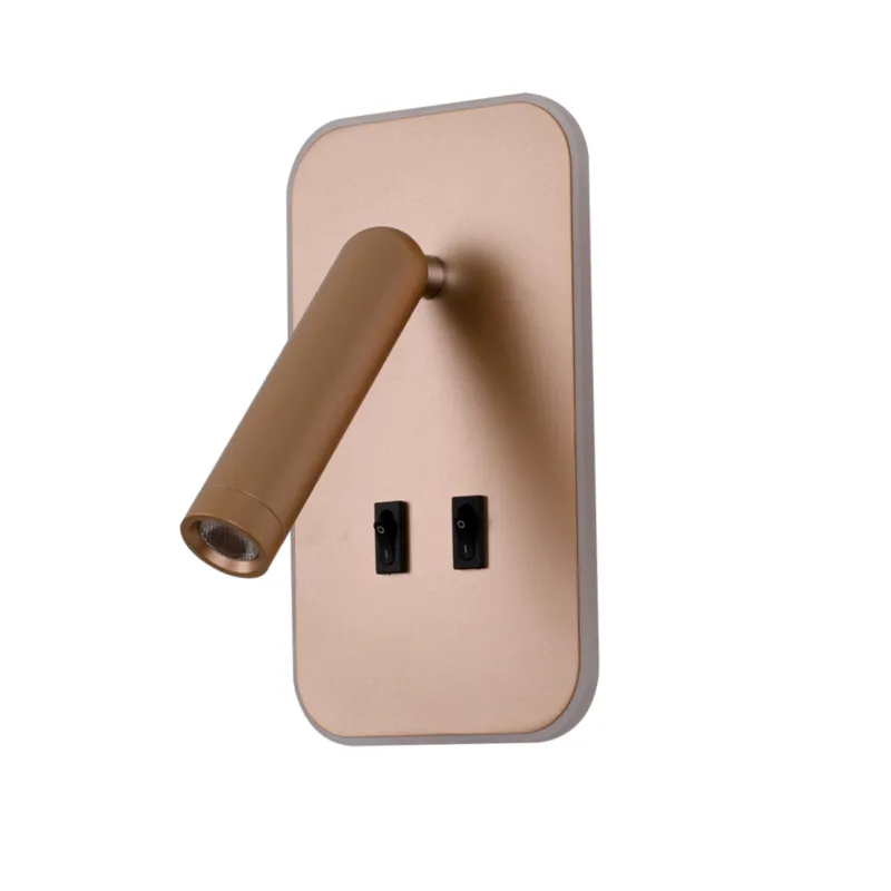 Wyprzedaż Kinkiet LED aluminiowy złoty z włącznikami WL-83957-1-GD z serii Doria - Lampy Italux