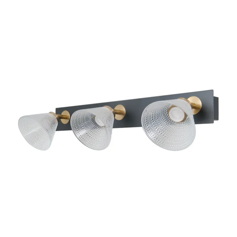 Kinkiet metalowy czarny 3-punktowy WL-34393-3-BK-HBR z serii Orella - Lampy Italux Do wyczerpania zapasów