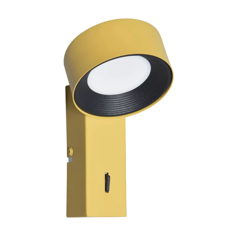 Kup teraz Kinkiet metalowy żółty z włącznikiem WL-47390-1-YLL z serii Otal - Lampy Italux