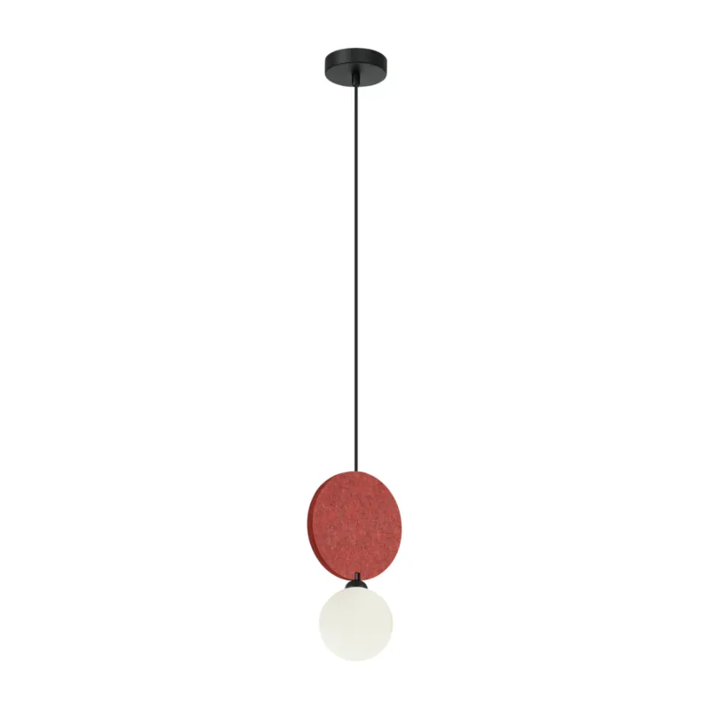 Szybka dostawa Lampa wisząca metalowa z filcem czerwona PND-59779-1M-RED z serii Andrea - Lampy Italux
