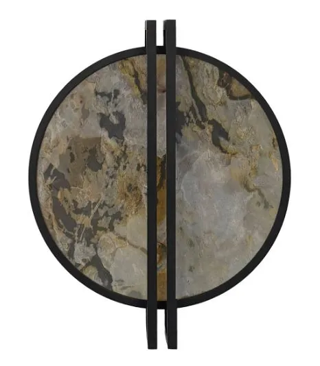Rabat Azzardo Kinkiet aluminiowy szary z kamieniem 42cm AZ6663 z serii SATURN
