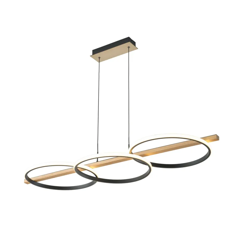 Lampa wisząca ALMERIA CZARNA-DREWNO/BLACK-WOOD MD3913-3-3BWLT - Zuma Line Dostępne od ręki