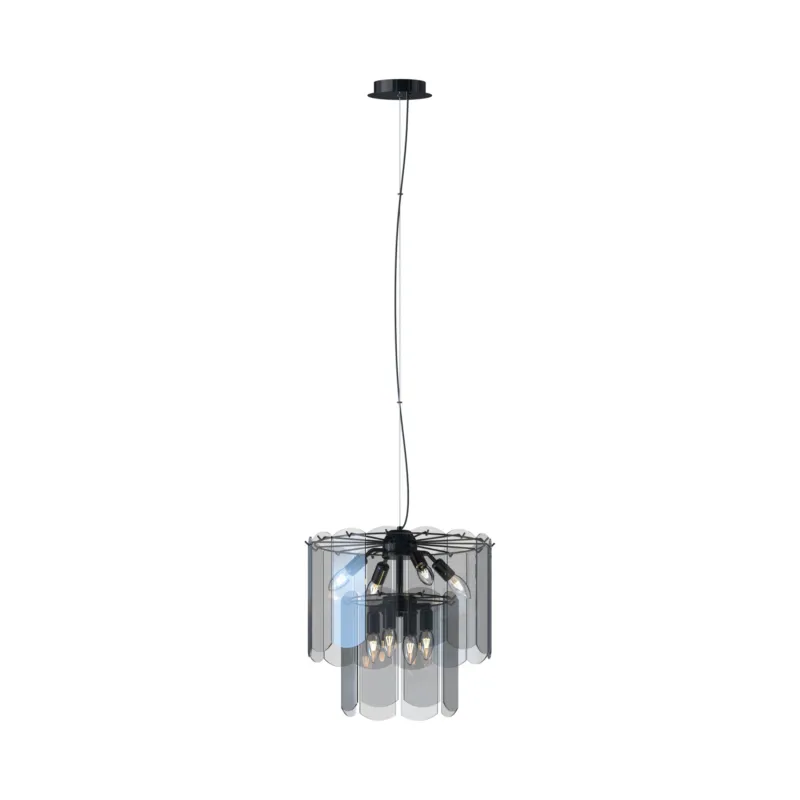 Do wyczerpania zapasów Lampa wisząca szklana NIRA CZARNA/BLACK MD3523-8M-EBCN - Zuma Line