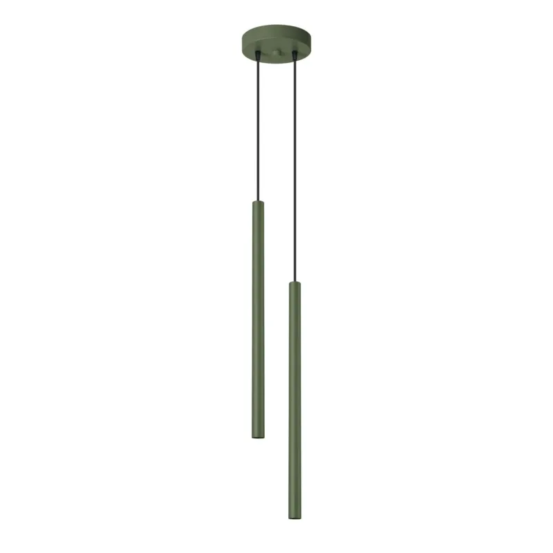 Lampa wisząca PASTELO 2 zielona oliwka SL.1519 - Sollux Do wyczerpania zapasów