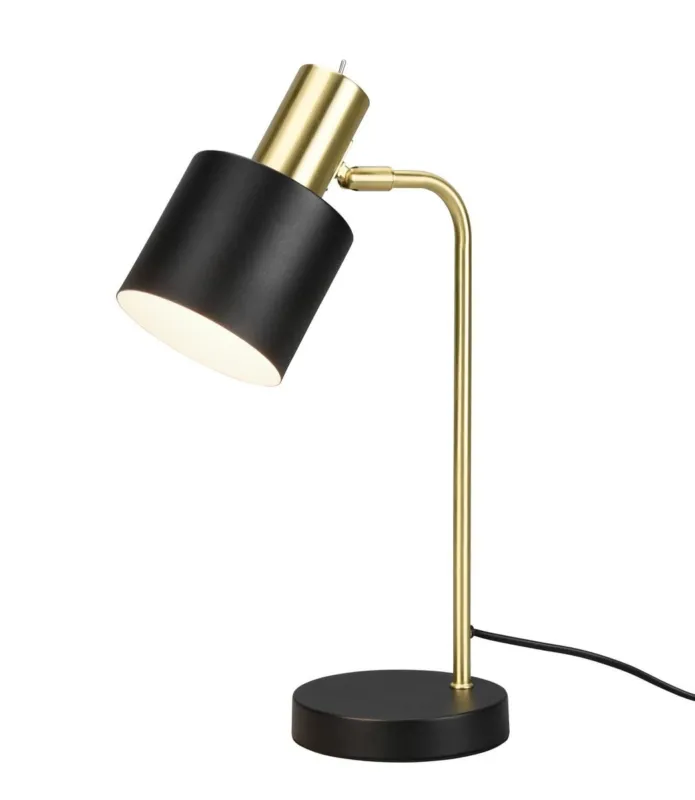 Ograniczona ilość Lampa stołowa ADAM czarny+złoty R51041080 - RL