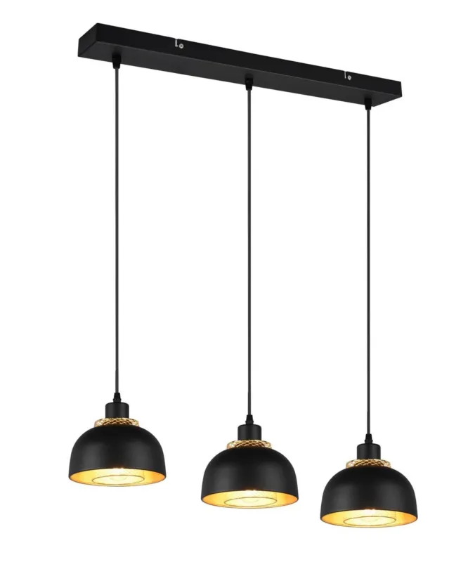 Dodaj do koszyka Lampa wisząca potrójna nowoczesna metalowa czarna PUNCH R30813032 - RL