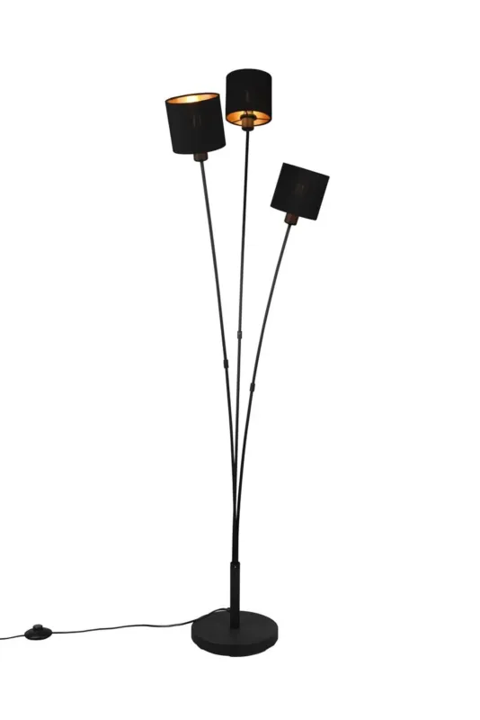 Zamów dziś Lampa podłogowa do salonu czarna z abażurami TOMMY R46333979 - RL