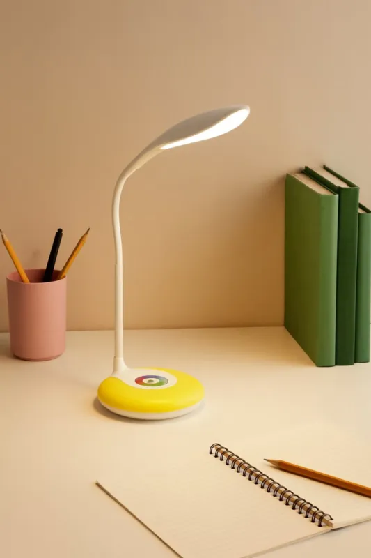 Lampa biurkowa giętka biała LED na USB z ściemniaczem dwa źródła światła RGB w podstawie KRAIT R52781201 - RL Oferta limitowana
