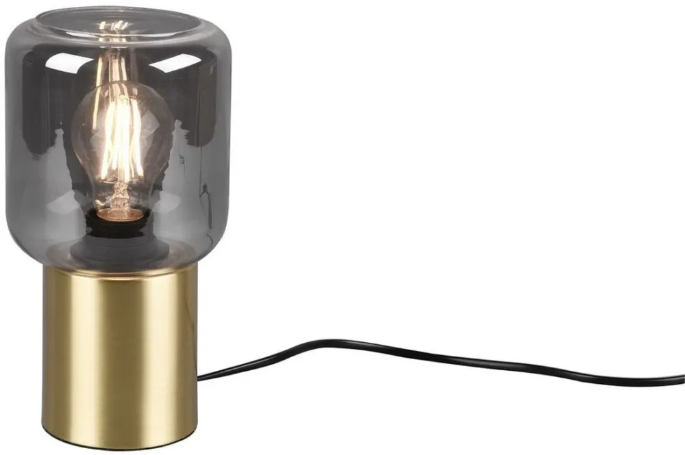 Hit cenowy Lampa nocna złota z dymionym abażurem NICO R50591008 - RL