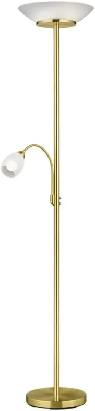 Zamów dziś Lampa podłogowa do czytania klasyczna do salonu E27 + ruchome E14 złota GERRY R40063108 - RL