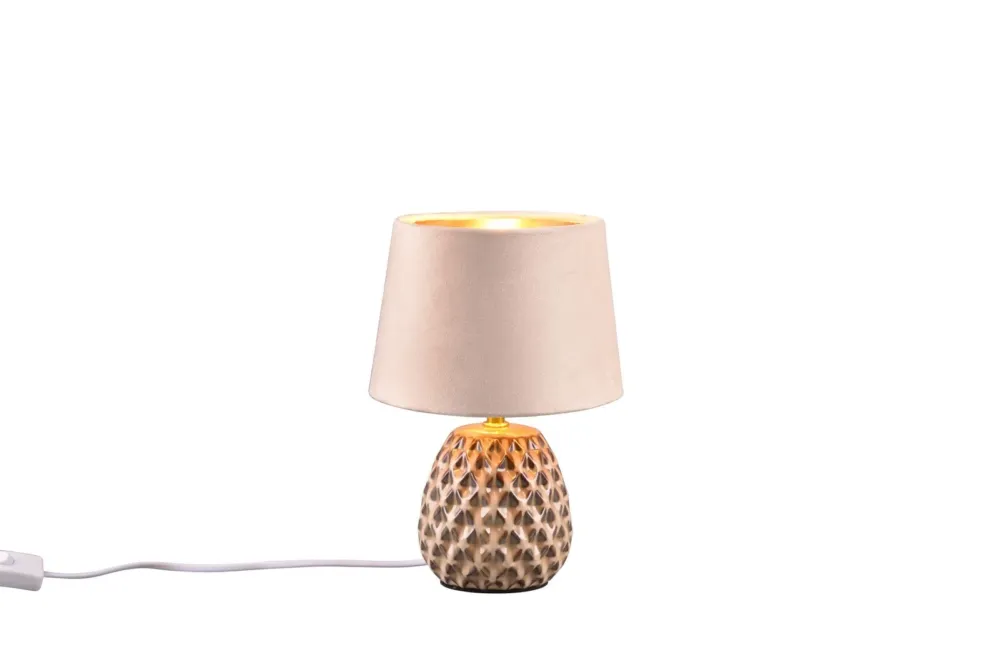 Dostępne od ręki Lampa stołowa ceramiczna E14 beżowa ARIANA R51531044 - RL