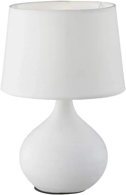 Ekspresowa dostawa Lampa stołowa nocna do sypialni biała MARTIN R50371001 - RL