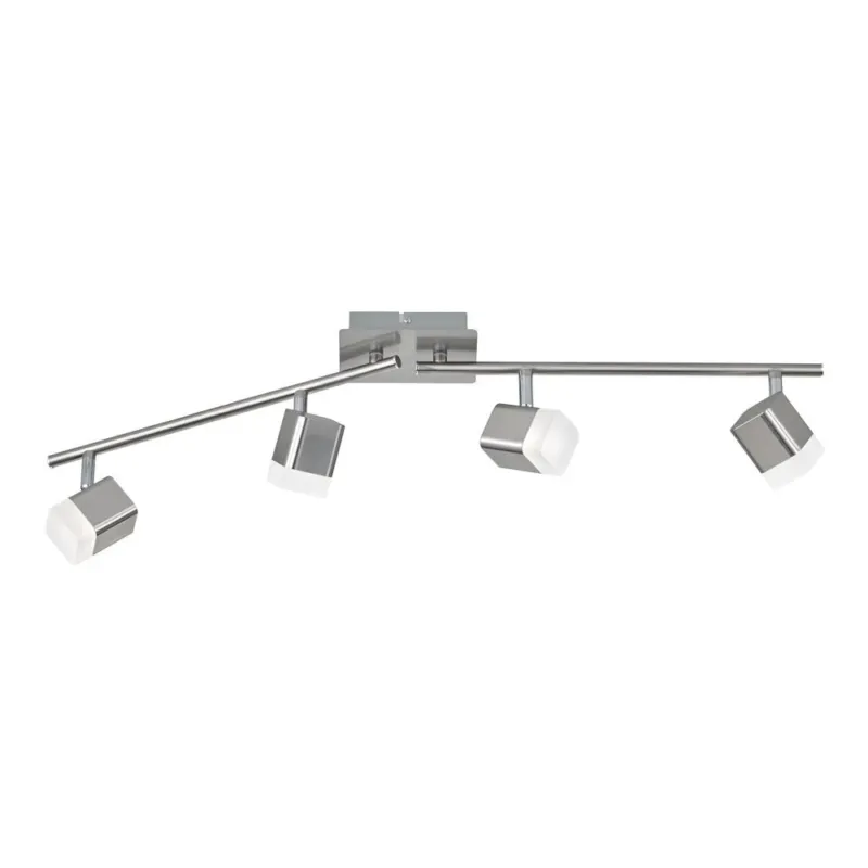 Hit cenowy Reflektor sufitowy spot LED 3000K 4-punktowy nikiel ROUBAIX R82154107 - RL
