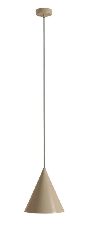 Rabat Aldex Lampa wisząca metalowa beżowa 24cm 1108G17 z serii FORM