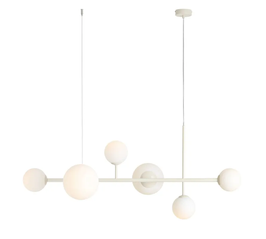 Aldex Lampa wisząca metalowa kremowa 6-punktowa 1092K9 z serii DIONE Hit cenowy