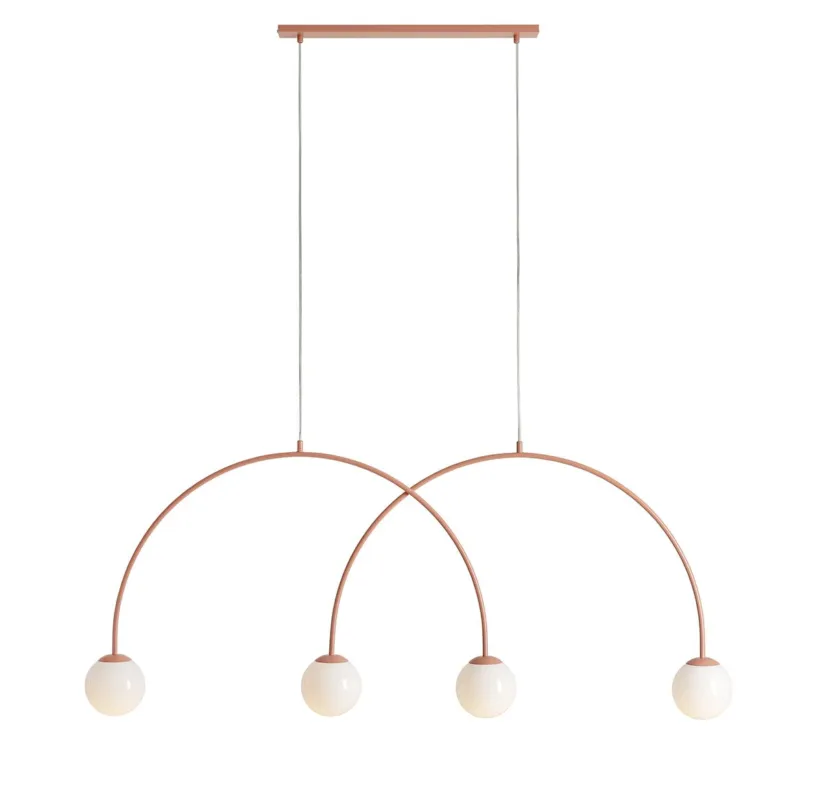 Cena promocyjna Aldex Lampa wisząca metalowa szklana 4-punktowa 1116L11_L z serii UNA