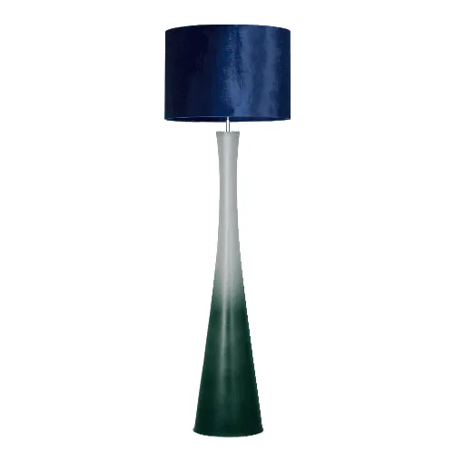 Wyjątkowa oferta Lampa podłogowa zielony mat + granatowy klosz SIENA L235319368 - 4Concepts