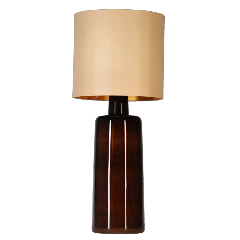 Szybka dostawa Lampa stołowa MADERA podstawa w kolorze czekoladowym + biały klosz MADERA L252314404 - 4Concepts