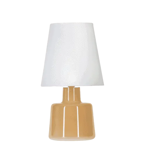 Dostępne od ręki Lampa stołowa miodowa z białym kloszem SANTANA L251861218 - 4Concepts