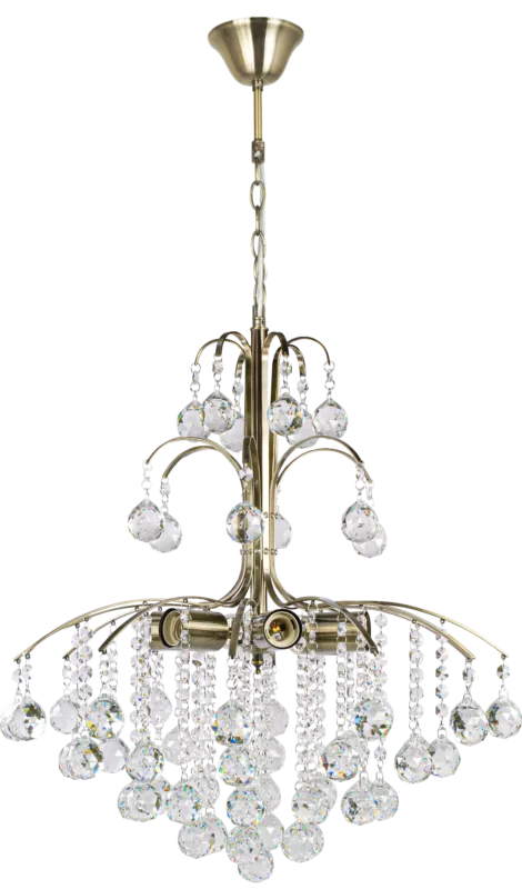 Żyrandol kryształowy mosiężny 6-punktowy 6247/6 21QG - Lampy Elem Oferta