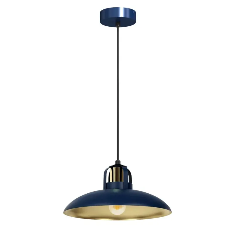 Do wyczerpania zapasów Lampa loft wisząca FELIX NAVY BLUE-GOLD 1xE27 MLP7714-Milagro