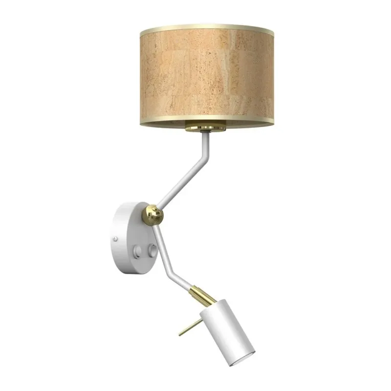 Ekspresowa dostawa Kinkiet nowoczesny CORK White-Cork 1xE27 + Mini GU10 MLP7516-Milagro