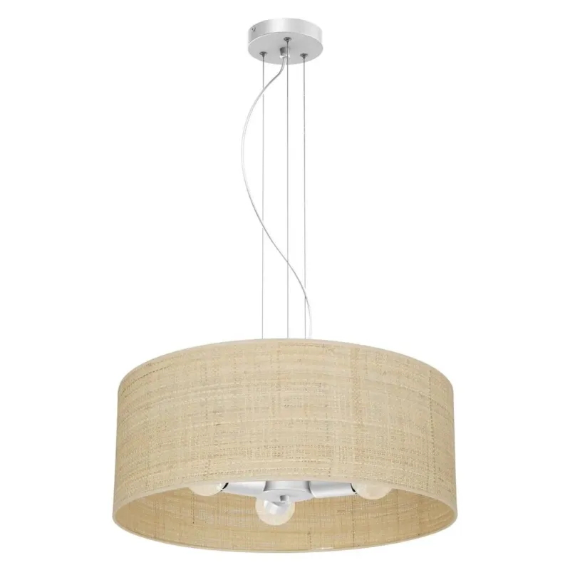 Lampa wisząca abażur MARSHALL WHITE - RATTAN 3xE27 MLP7490-Milagro Rabat