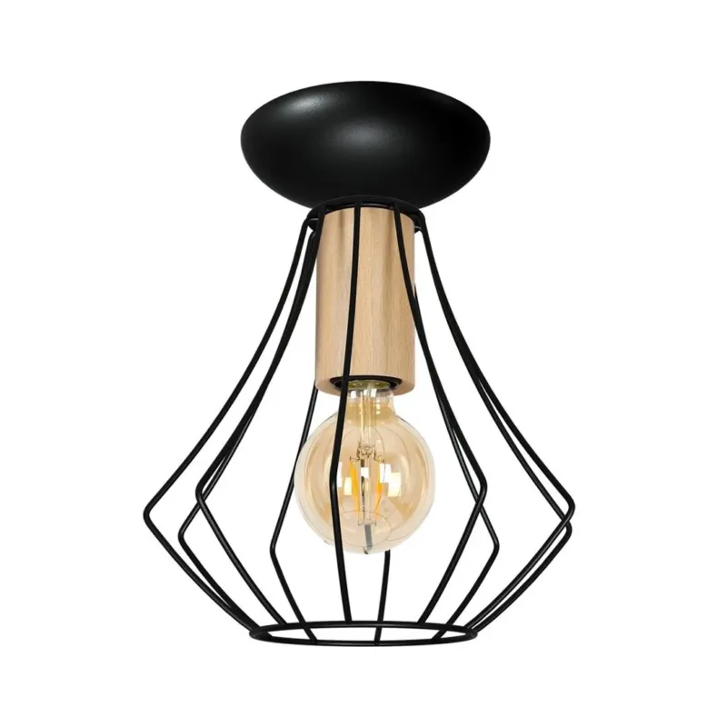 Lampa sufitowa loft WILL BLACK 1xE27 MLP4189-Milagro Szybka dostawa