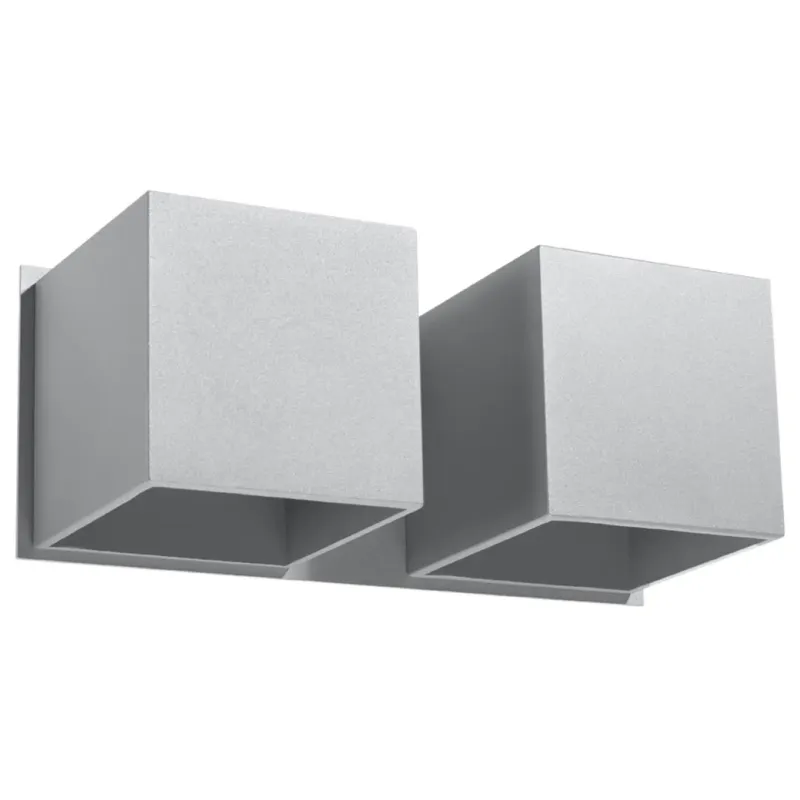 Kinkiet QUAD 2 szary SL.0658 - Sollux Ekspresowa dostawa