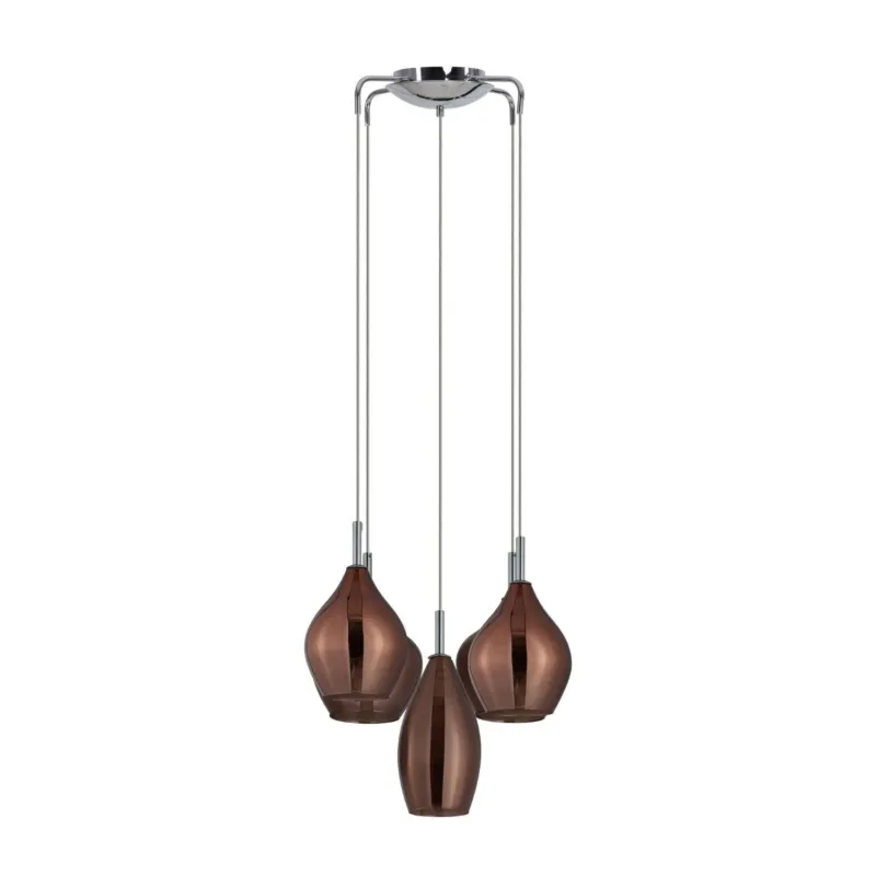 Zniżka Azzardo Lampa wisząca szklana miedziana 5-punktowa AZ3172 z serii Milano