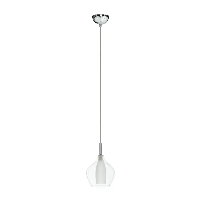 Wybór klientów Azzardo Lampa wisząca szklana przezroczysta chromowana AZ3074 z serii Milano