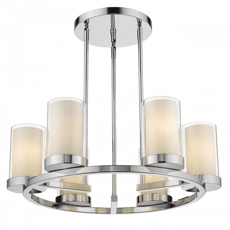 Lampa wisząca chromowana 6-punktowa szklana P06998CH z serii MIAMI - Cosmo Light Najlepsza cena