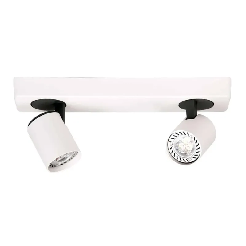 Cena promocyjna Reflektor sufitowy metalowy biało-czarny 2-punktowy SPL-3142A-2-WH z serii Elvira - Lampy Italux