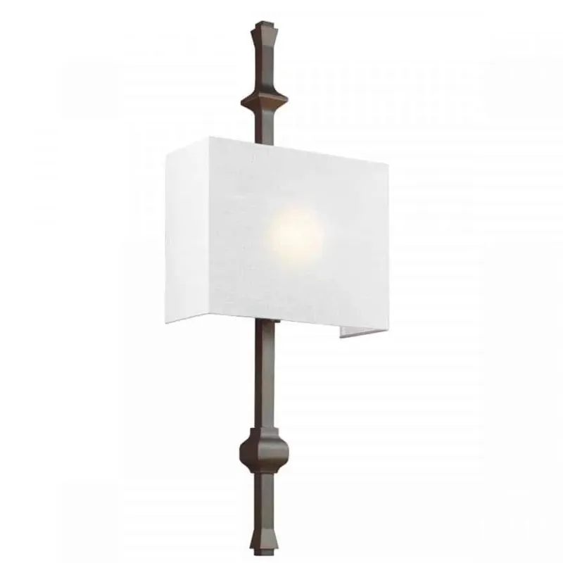 Kinkiet brązowy metalowy z białym abażurem FE/TEVA1 ANBZ z serii TEVA - Elstead Lighting Ograniczona ilość