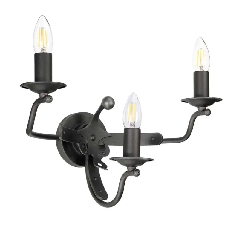 Bezpieczne zakupy Kinkiet metalowy czarny 3-punktowy WINDSOR/W3 GR z serii WINDSOR - Elstead Lighting