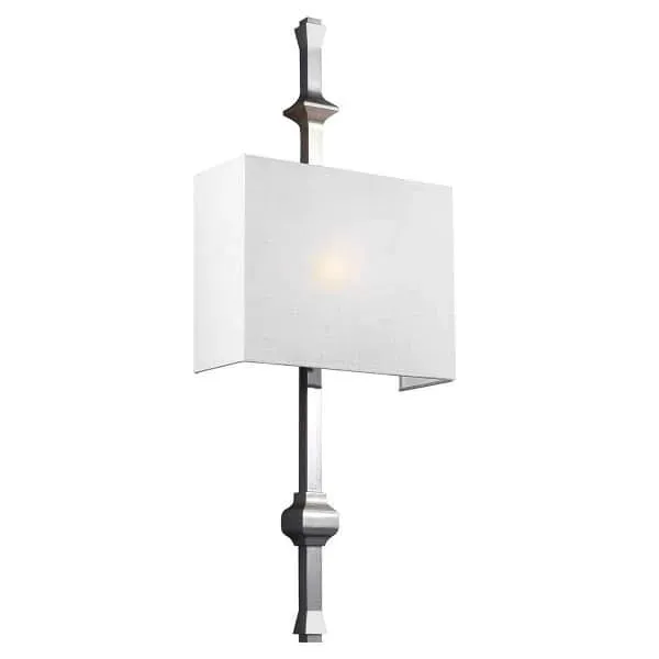 Oferta Kinkiet metalowy srebrny z białym abażurem FE/TEVA1 PN z serii TEVA - Elstead Lighting