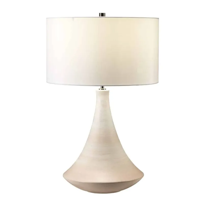 Lampa stołowa ceramiczna biała z abażurem PINNER/TL z serii PINNER - Elstead Lighting Łatwy zwrot