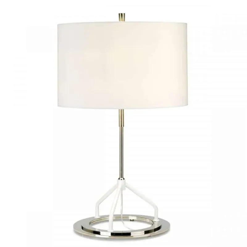 Lampa stołowa chromowana z białym abażurem VICENZA/TL WPN z serii VICENZA - Elstead Lighting Hit sprzedaży