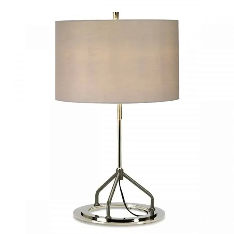Lampa stołowa chromowana z szarym abażurem VICENZA/TL GPN z serii VICENZA - Elstead Lighting Super okazja