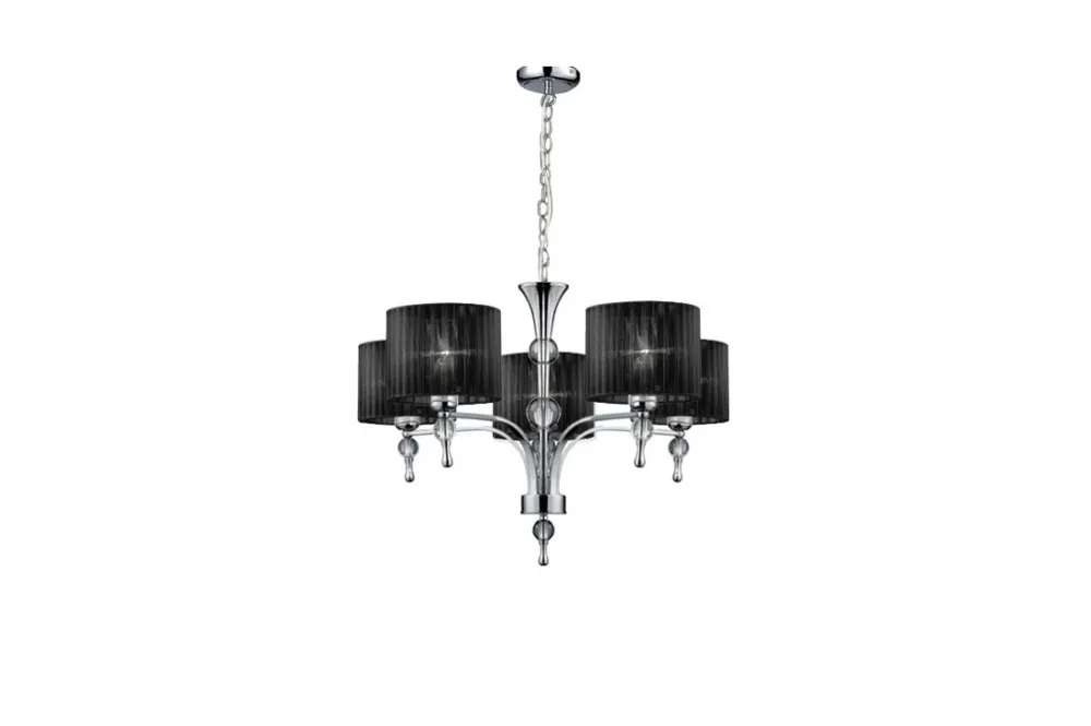 Kup teraz Azzardo Lampa wisząca 5-punktowa czarna z chromem AZ0499 z serii IMPRESS