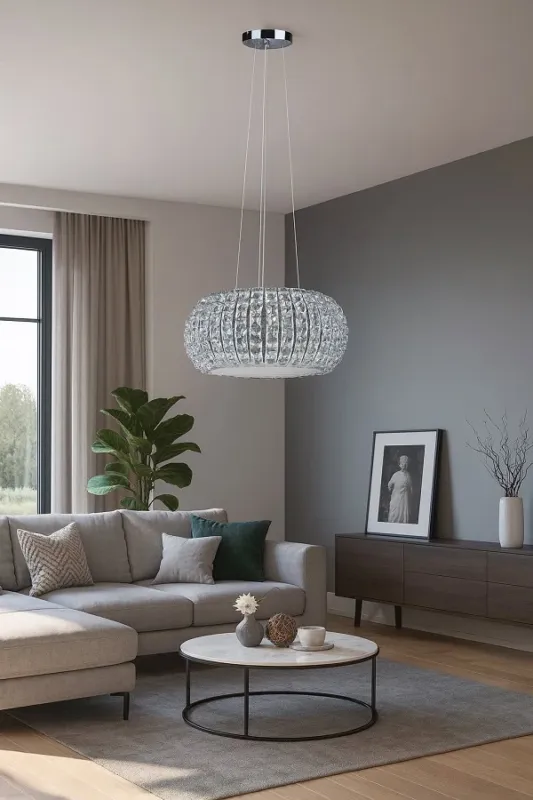 Azzardo Lampa wisząca kryształowa chromowana 5-punktowa AZ0522 z serii SOPHIA Taniej