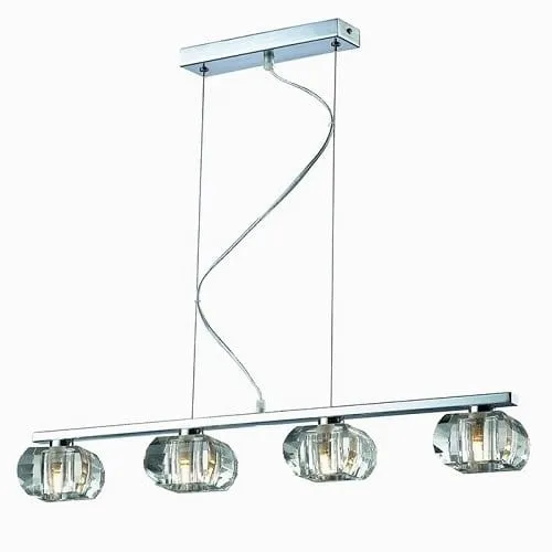 Azzardo Lampa wisząca szklana chromowana 4-punktowa AZ0493 z serii RUBIC Taniej