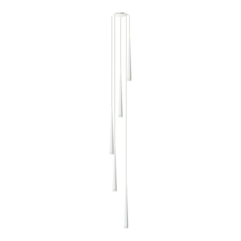 Promocja Azzardo Lampa wisząca metalowa biało-chromowa 5-punktowa AZ0208 z serii STYLO