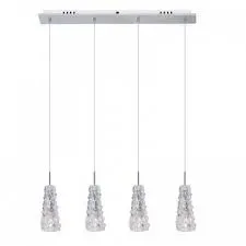 Wysoka jakość Lampa wisząca szklana 4-punktowa chromowana MDM1603/4 z serii VIVIERA - Lampy Italux