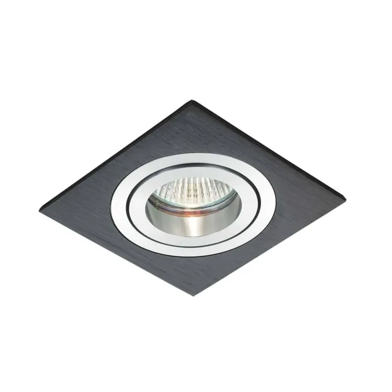Premium Oprawa do wbudowania kwadratowa czarno-srebrna MQ71805-1AB z serii MOOTY - Lampy Italux