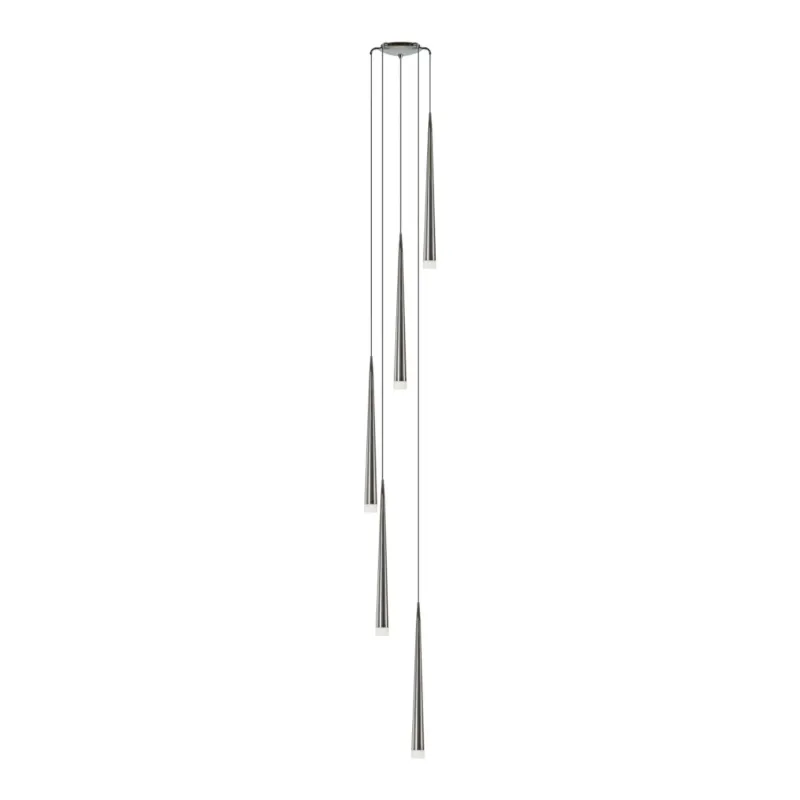Azzardo Lampa wisząca metalowa chromowana 5-punktowa AZ0134 z serii STYLO Dostępne od ręki